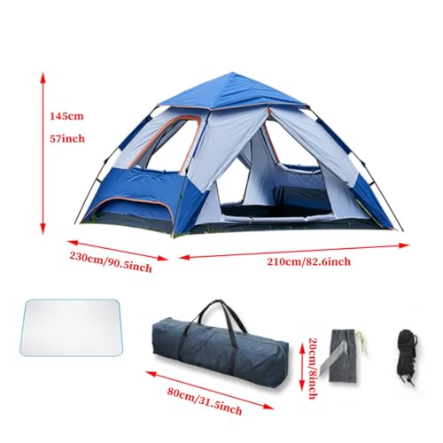 Carpa de camping ligera para 5-8 personas color naranja miniatura 6