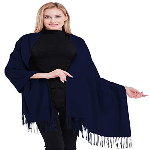 Navy Blue 100% Cashmere Shawl Pashmina Scarf Wrap Stole Head Wrap Face Cover Hand Made in Nepal CJ Apparel NEW Navy Blue 100% Cashmere Shawl Pashmina Scarf Wrap Stole Head Wrap Face Cover Hand Made in Nepal CJ Apparel NEW