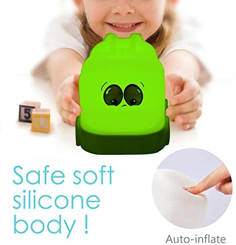 Image of Night Light Kids with Cute Car Design Children's Room LED Bedside Lamp with Changeable RGB Colors Rechargeable Night Light Compatible with Touch Control & Remote Control - Fire Truck