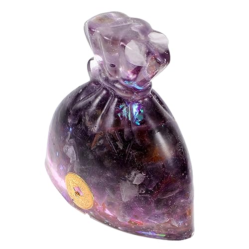 PRETYZOOM Handmade Resin Money Bag Decoration Small Money Bag Ornament for Home Office Feng Shui Desktop Adornment Car Decoration 3D Design