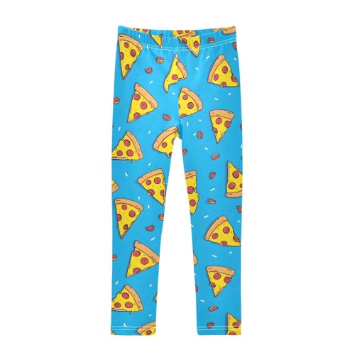 Pizza Pattern Girls Leggings Soft Stretch Workout Yoga Dance Pants for Kids Casual Tights