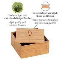 WENKO Bambus Box mit Deckel, Organizer für Küche, Bad & Haushalt – Ansicht 2