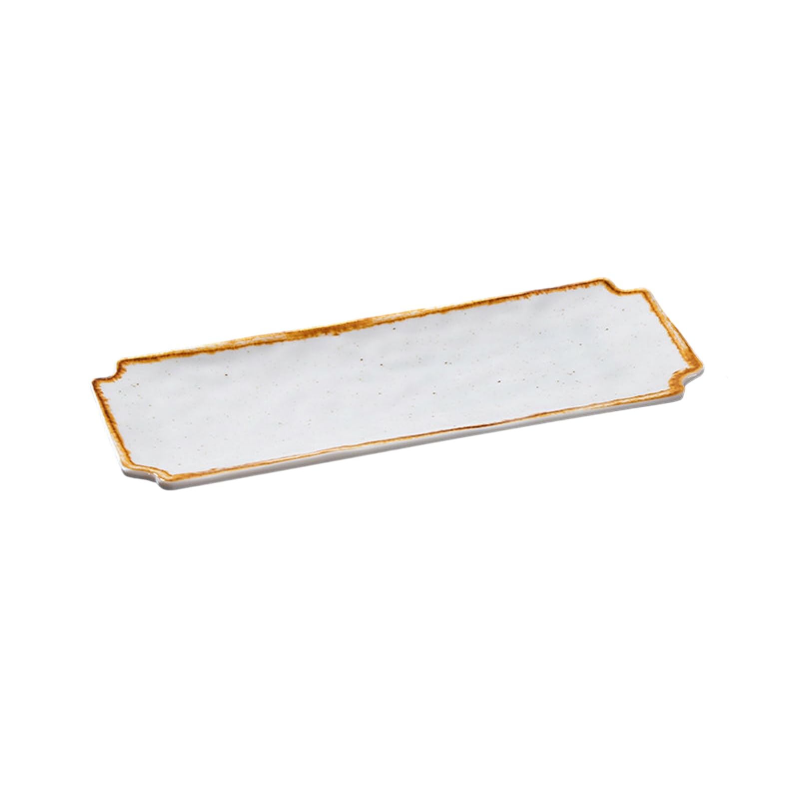 Nordic Ceic zestaw zastawy stołowej – wykwintny kwadratowy talerz glazurowany 28 cm i nieregularne naczynie 33 cm – porcelana z imitacji porcelany do jadalni Ele Dining