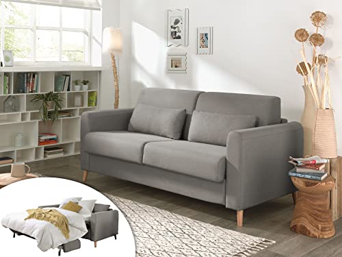 Bestmobilier - Timo - Canapé 3 Places Convertible - Ouverture Express - Couchage Quotidien - Scandinave