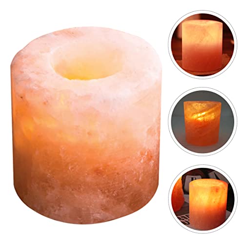 Uonlytech Himalayan Salt Tealight Crystal Salt Candle Holder Himalayan Salt Lamp Salt Table Centerpiece Candle Holders: Natural #TOP1