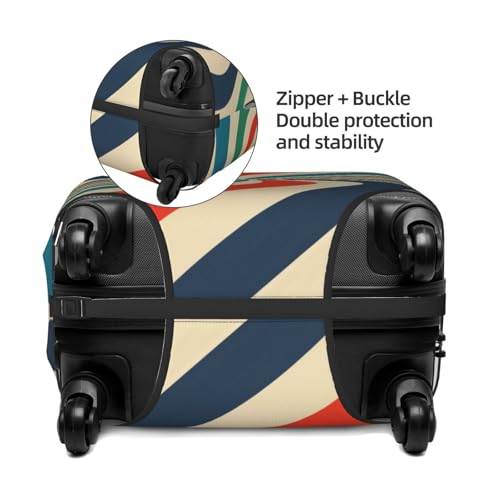 Vintage Abstract Swirling Elastic Travel Luggage Covers Dustproof Scratch-Resistant Suitcase Protector Fit 22-24 Inch2