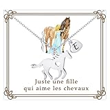 MATÉRIAUX : Ce collier cheval est fabriqué en acier inoxydable de haute qualité, avec fermoir mousqueton, facile à ouvrir et à fermer. Ce collier avec initiale de cheval ne rendra pas votre peau verte, rouge ou ne démangera pas. La chaîne est délicate mais solide et ne se cassera pas sur vous.