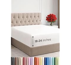 Extra Deep King Fitted Sheet - Hotel Luxury Single Fitted Sheet Only - Easily Fits 18 inch to 24 inch Mattress - Ultra Soft…