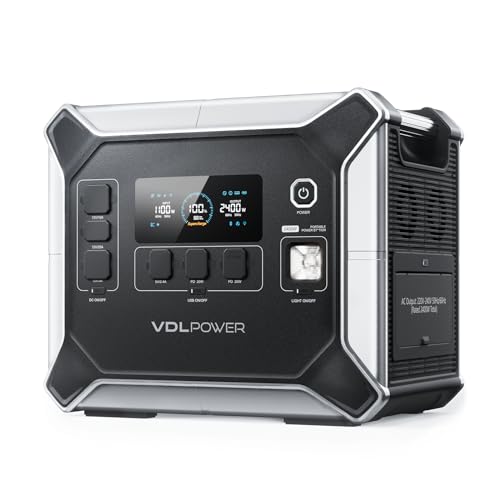 VDL Estación de Energía Portátil - 2048Wh Generador solar LiFePO4...