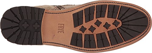 Image of Frye Bowery Lace Up Vintage-Style Leather Boots for Men - Fine Pull-Up Leather with Zipper Closure, Antique Brass Hardware, and Lug Traction Outsole