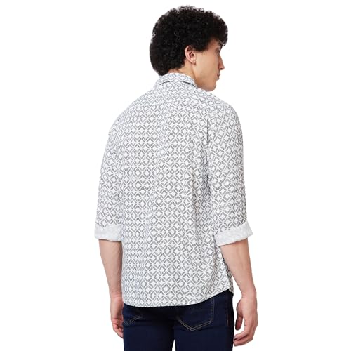 Image of Spykar Men's Regular Fit N /A Full Sleeve Printed Casual Shirts