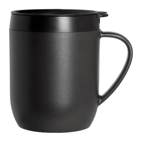 Zyliss Travel French Press and Coffee Mug, Single Serve, Gray, S Cover