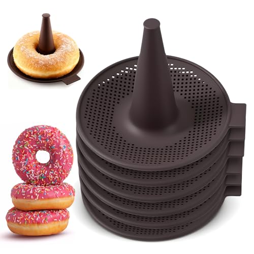 oxiraqan 6PCS Silicone Donut and Bagel Baking Molds Nonstick Reusable Silicone Donut Pan for Home Baking Pastry Molds for Bagel and Doug Hnut Cake Pans