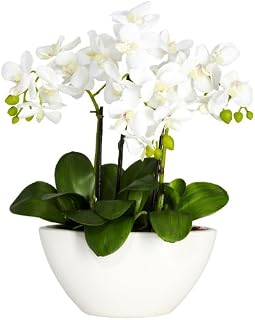 Nearly Natural 4804 15in. Phalaenopsis Silk Flower Arrangement