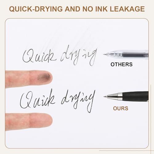 Bolígrafos Gel Retráctiles 0.5mm, 12 piezas Tinta Negra miniatura 3