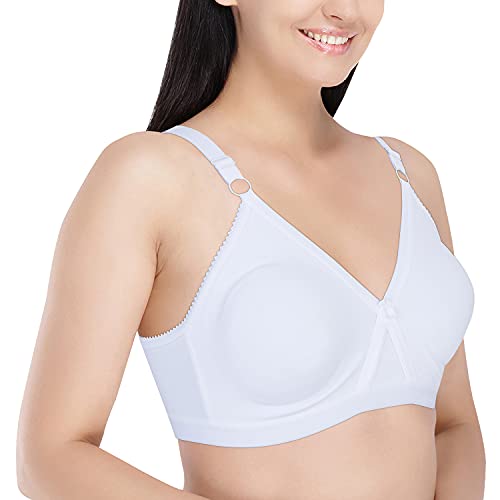 Image of Women's Poly Cotton Non-Padded Wire Free Full Coverage Bra