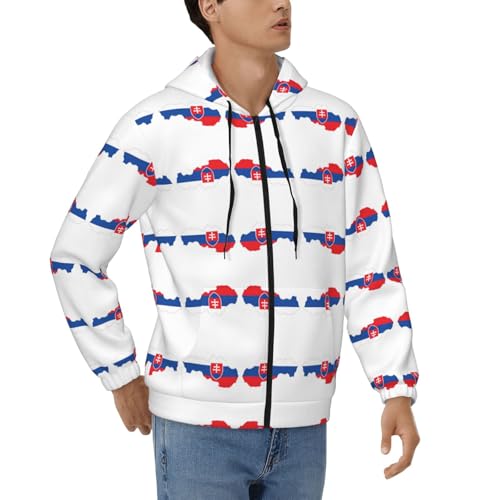 Sweat à capuche chaud Slovaquie homme avec cordon isolant pour l'hiver 2025