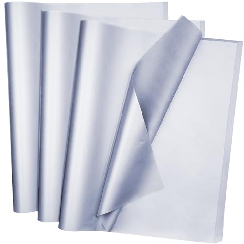 Jkopsnr 100 Sheets Silver Tissue Paper 20x12 Inches Tissue Paper for Gift Bags Wrapping Tissue Paper Bulk for DIY Crafts Birthday Baby Shower Festival Holidays Decorative