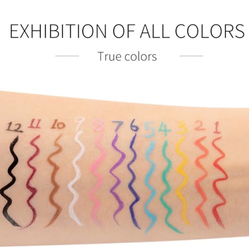 Onarisae Eye Liner Pencils Quick Drying Ink Liner Multi-Use Longwear Eyeliner Pen Red thumb #4