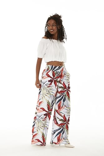 Lady High Waist Wide Leg Pants in Garden at Dawn4