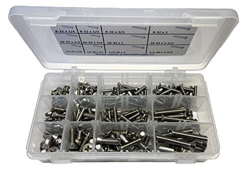 Type 316 Stainless Steel Phillips Flat Machine Screw Kit Marine Bolt Supply 6-111317 image 5