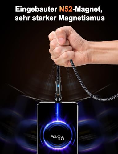 Vafoton Magnet-Ladekabel 9Pin (2Pack 2m+1m) für USB-C Geräte