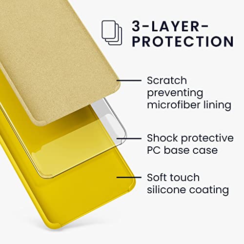 kwmobile Case Compatible with Google Pixel 7 Case - TPU Silicone Phone Cover with Soft Finish - Radiant Yellow - Image 2