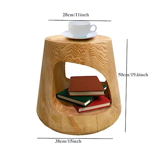 Meuble portable table basse rustique en bois noble de salon - 4
