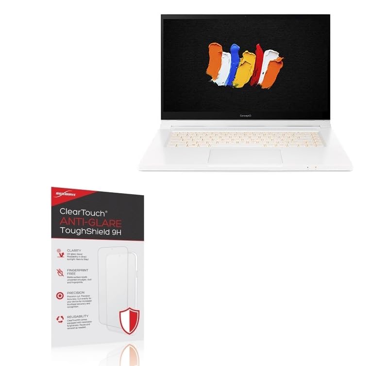 BoxWave Screen Protector Compatible With Acer ConceptD 3 Ezel (CC315-72) - ClearTouch Anti-Glare ToughShield 9H (2-Pack), Anti-Glare 9H Tough Flexible Film Screen Protector