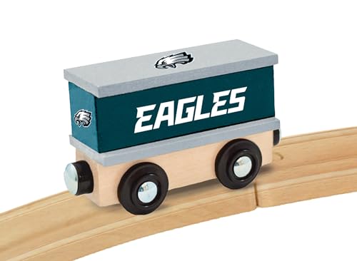 Image of Masterpieces Wood Train Box Car - NFL Philadelphia Eagles - Officially Licensed Toddler & Kids Toy
