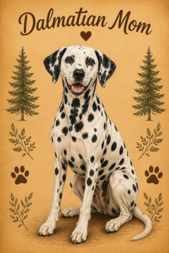 Dalmatian Mom Notebook – Rustic Dog Journal for Women – Cute Gift for Dalmatian Lovers 6 x 9– 120 Lined Pages – Dog Mom Stationery image 2