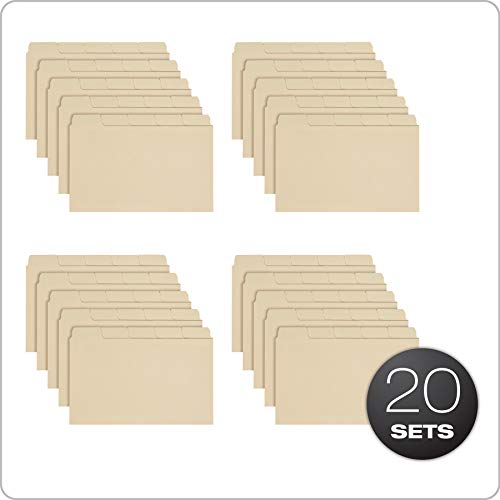 Oxford-Index-Card-Guides-with-Blank-Tabs-3-x-5-Inches-15-Cut-Tabs-Manila-100-per-Box-40352