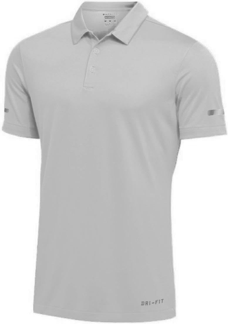 Ghassy Co. Erkek Dry Fit Hızlı Kuruma Nem Emici Teknik Performans Golf Polo Yaka Spor T-shirt AÇIK GRİ XL