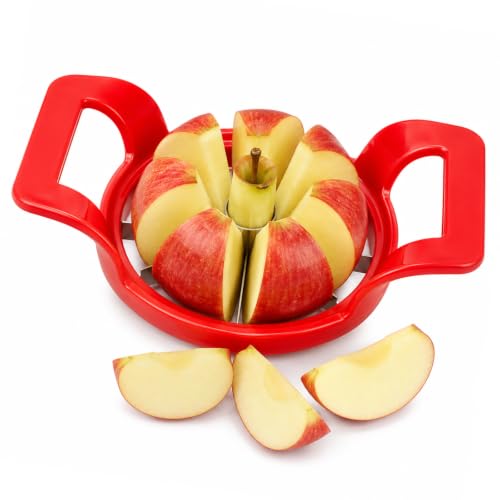 Image of Apple Cutter 8 Slices Stainless Steel Apple Slicer & Corer with Sharp 8 Blade Fruit Cutter Tool for Apple, Pear & Guava Easy Kitchen Fruit Cutting Gadget