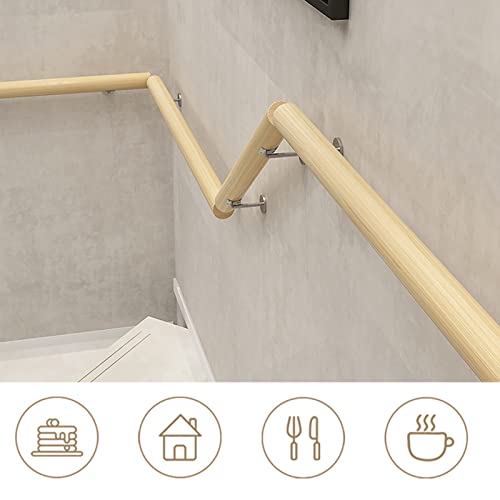Main courante en bois antidérapante pour escalier intérieur et garde-corps de loft