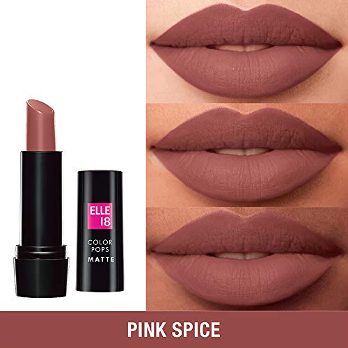 Image of Elle18 Color Pops Matte Lipstick R38, Pink Spice, 4.3 g