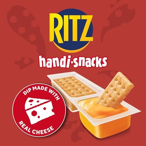 RITZ, Handi Snacks, Pack of 10, Individually Wrapped, School, Lunch, Crackers and Dip Made With Real Cheese, 27 g - 4
