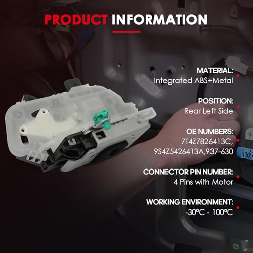 Image of CCIYU Rear Left Driver Side Door Lock Actuator For Ford Escape Focus 08-12,For F-150 09-14,For Mazda Tribute,For Mercury Mariner 2008-2011 Door Lock Latch Actuator 7T4Z7826413C