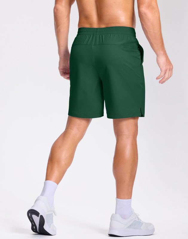 Image of GGJ Men's Lightweight Athletic Shorts with 2 Zipper Pockets 7 inch /9 inch /5 inch Gym Workout Running Quick Dry Tennis Shorts for Men