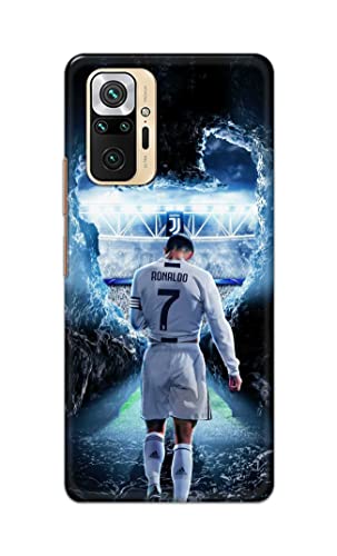 Image of Printed Hard Back Cover Case for Mi Redmi Note 10 Pro | Mi Redmi Note 10 Pro Max Back Cover (Footbal Legend) -1302