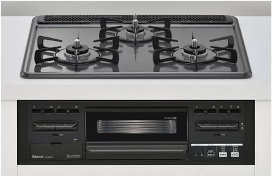 Amazon.co.jp: ビルトインコンロ 3口コンロ ホーロートップ 水無