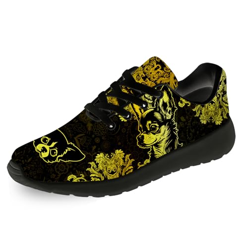 Cute Chihuahua Print Shoes for Men Women Lightweight Comfort Running Tennis Walking Sneakers Puppy Pet Gifts for Dog Lovers