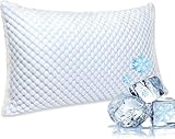 Mooppom Cooling Pillows for Sleeping, Shredded Memory Foam Cooling Pillow for Hot Sleepers, Adjustable Cool Bed Pillows for Side Back Stomach Sleepers(Queen)