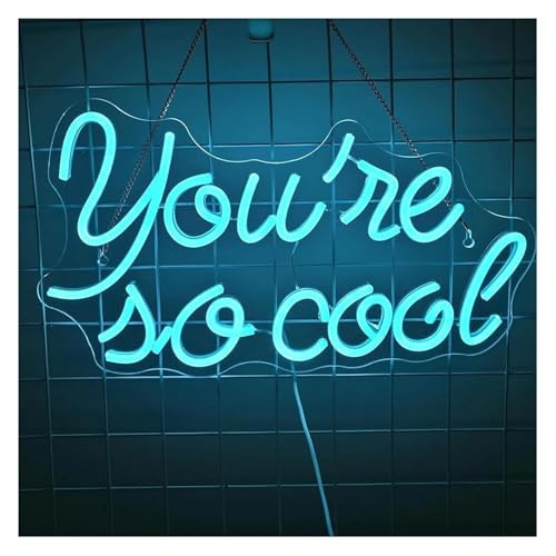 Néon LED You Are So Cool : décoration lumineuse haute finition de 42 cm pour intérieur chic