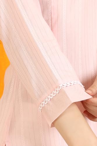 Image of W for Woman Embroidered Cotton Lurex Straight Kurta Size: