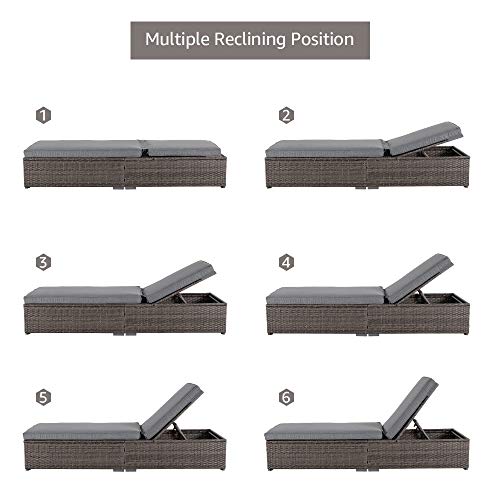 Patiorama-Outdoor-Patio-Chaise-Lounge-Chair-Elegant-Reclining-Adjustable-Pool-Rattan-Chaise-Lounge-Chair-with-Cushion-Grey-PE-Wicker-Steel-FrameLight-Grey-Set-of-2 410BvYhtHIL