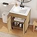 YITAHOME 24 Inch Bathroom Vanity Natural Brown
