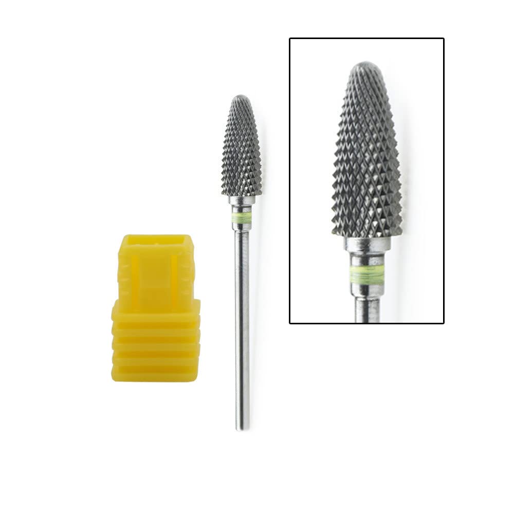 LATRAT 5 pezzi, Set di punte da fresa per unghie in acrilico, 2,35 mm, in tungsteno, per nail art, strumenti per manicure e pedicure, per uso domestico