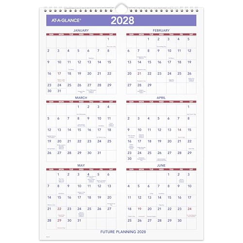 Image of AT-A-GLANCE 2027 Wall Calendar, Monthly, 12 inch x 17 inch Planner, Ruled Daily Blocks (PM22827)