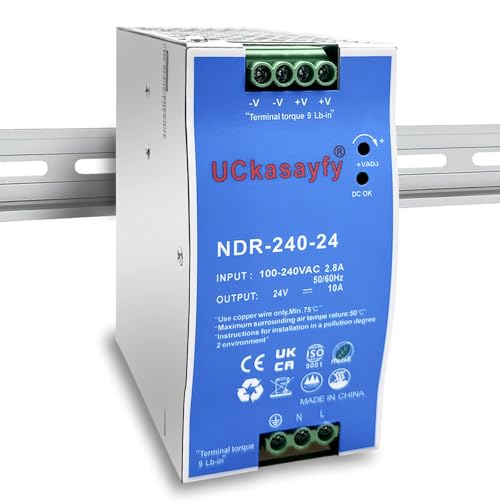 Alimentation sur rail DIN 24V contre les coupures de tension des automates NDR-240-24